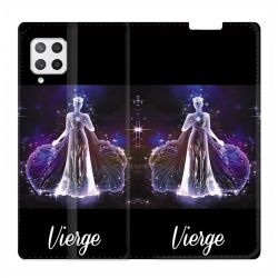 Housse Cuir Portefeuille Pour Samsung Galaxy A42 Signe Zodiaque 2 Vierge