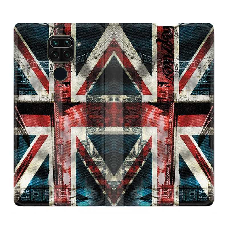 Housse Cuir Portefeuille Pour Xiaomi Redmi Note 9 Angleterre UK Jean's
