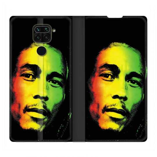 Housse Cuir Portefeuille Pour Xiaomi Redmi Note 9 Bob Marley 2