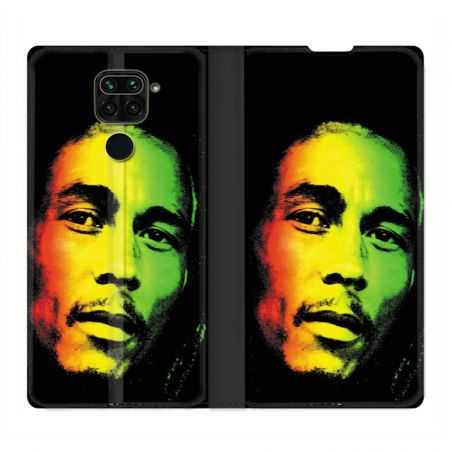 Housse Cuir Portefeuille Pour Xiaomi Redmi Note 9 Bob Marley 2
