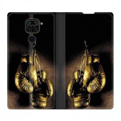 Housse Cuir Portefeuille Pour Xiaomi Redmi Note 9 Boxe Gant Vintage