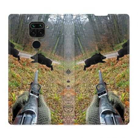 Housse Cuir Portefeuille Pour Xiaomi Redmi Note 9 Chasse Vision Tir