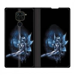 Housse Cuir Portefeuille Pour Xiaomi Redmi Note 9 Fee Bleu