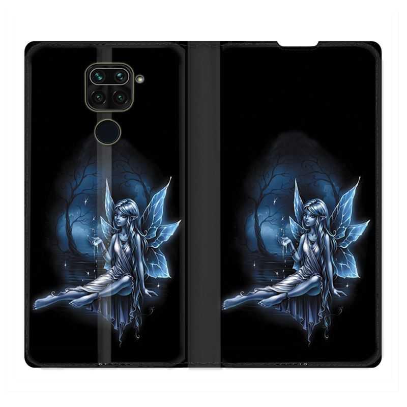 Housse Cuir Portefeuille Pour Xiaomi Redmi Note 9 Fee Bleu