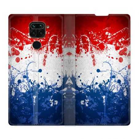 Housse Cuir Portefeuille Pour Xiaomi Redmi Note 9 France Eclaboussure