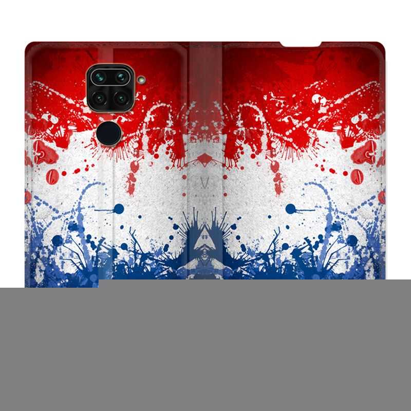 Housse Cuir Portefeuille Pour Xiaomi Redmi Note 9 France Eclaboussure