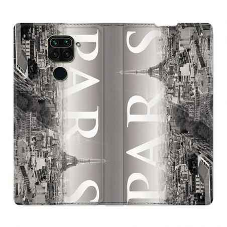 Housse Cuir Portefeuille Pour Xiaomi Redmi Note 9 France Paris Vintage