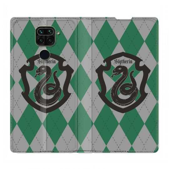 Housse Cuir Portefeuille Pour Xiaomi Redmi Note 9 WB License Harry Potter Slytherin