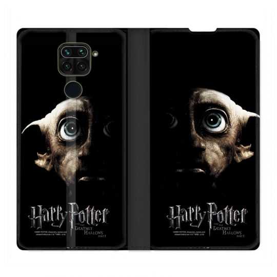 Housse Cuir Portefeuille Pour Xiaomi Redmi Note 9 WB License Harry Potter Hollows Dobby