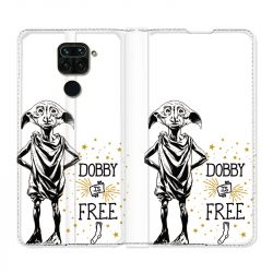 Housse Cuir Portefeuille Pour Xiaomi Redmi Note 9 WB License Harry Potter Dobby Free B