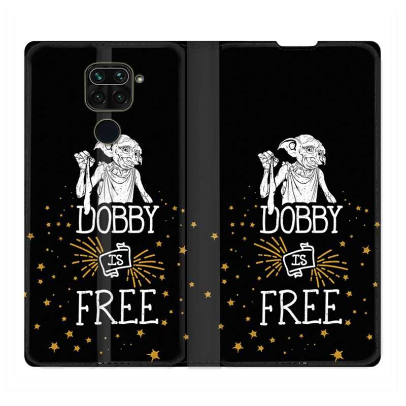 Housse Cuir Portefeuille Pour Xiaomi Redmi Note 9 WB License Harry Potter Dobby Free N