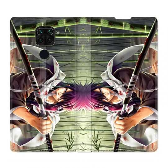 Housse Cuir Portefeuille Pour Xiaomi Redmi Note 9 Manga Bambou