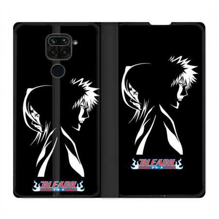 Housse Cuir Portefeuille Pour Xiaomi Redmi Note 9 Manga Bleach Duo