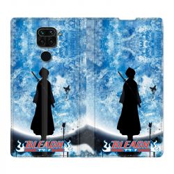 Housse Cuir Portefeuille Pour Xiaomi Redmi Note 9 Manga Bleach Lune