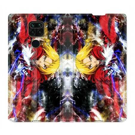 Housse Cuir Portefeuille Pour Xiaomi Redmi Note 9 Manga Fullmetal Alchemist Color