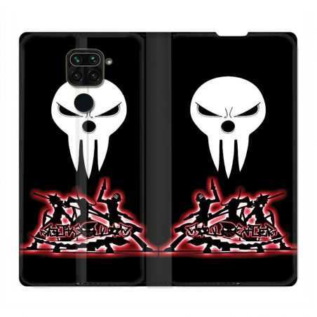 Housse Cuir Portefeuille Pour Xiaomi Redmi Note 9 Manga Soul Eater Noir