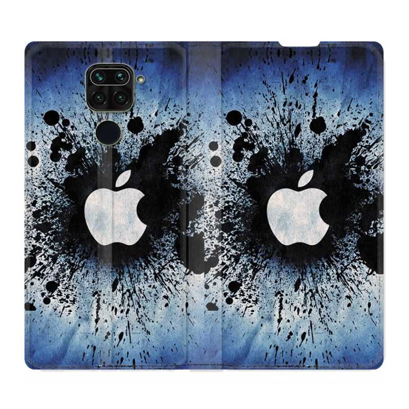 Housse Cuir Portefeuille Pour Xiaomi Redmi Note 9 Pomme Eclaboussure