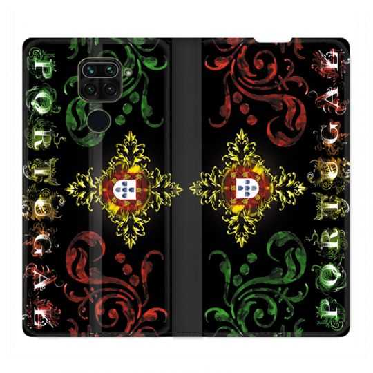 Housse Cuir Portefeuille Pour Xiaomi Redmi Note 9 Portugal Arabesque