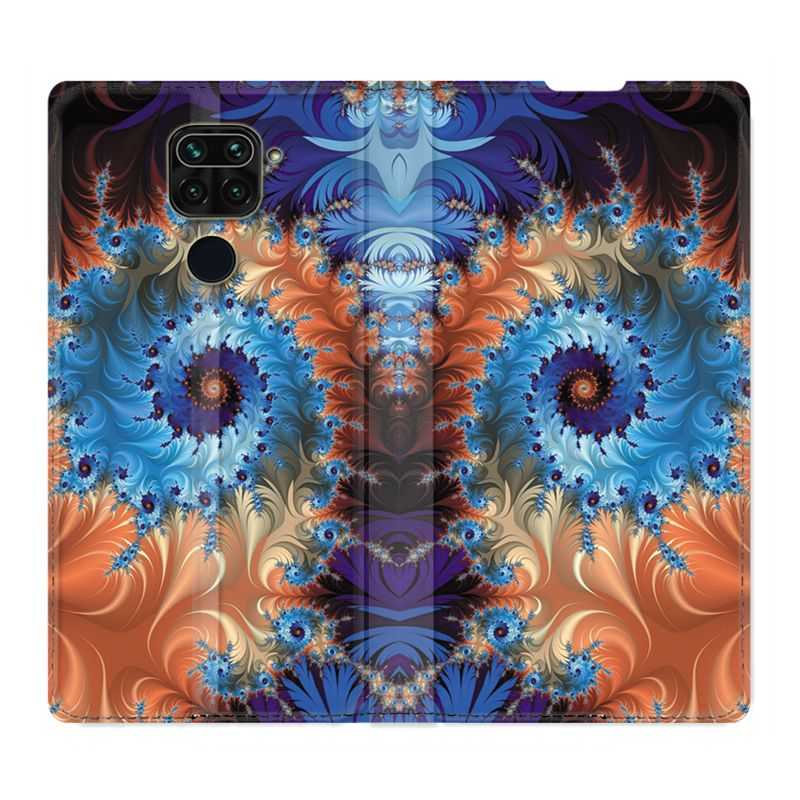 Housse Cuir Portefeuille Pour Xiaomi Redmi Note 9 Psychedelic Spirale