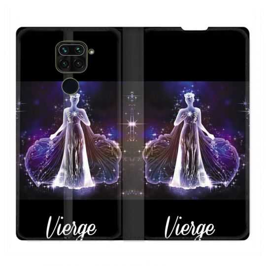 Housse Cuir Portefeuille Pour Xiaomi Redmi Note 9 Signe Zodiaque 2 Vierge