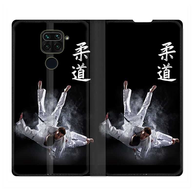 Housse Cuir Portefeuille Pour Xiaomi Redmi Note 9 Judo Noir