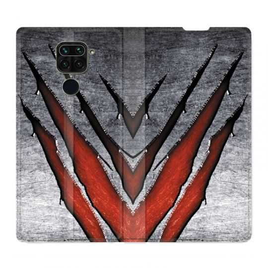 Housse Cuir Portefeuille Pour Xiaomi Redmi Note 9 Texture Beton