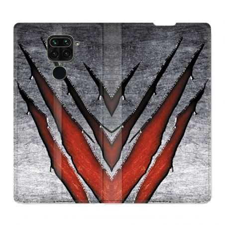 Housse Cuir Portefeuille Pour Xiaomi Redmi Note 9 Texture Beton