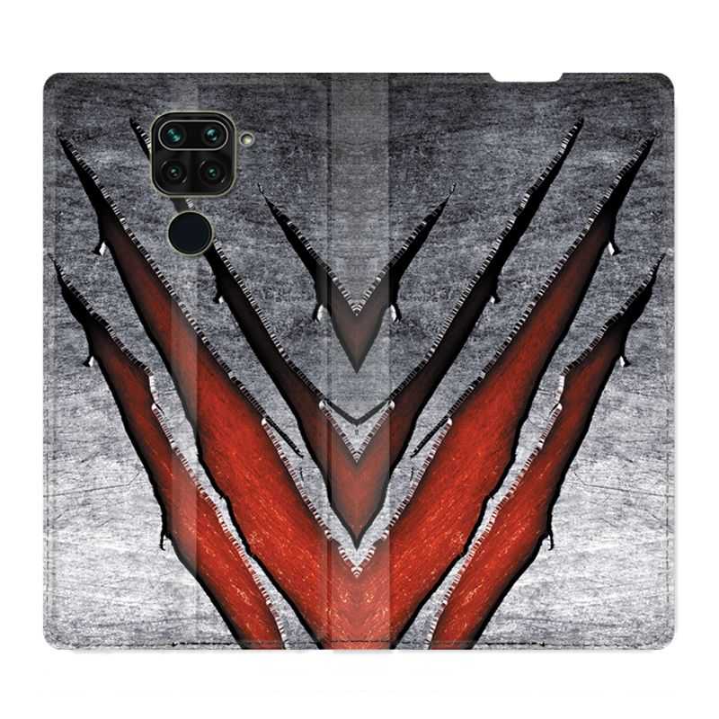 Housse Cuir Portefeuille Pour Xiaomi Redmi Note 9 Texture Beton