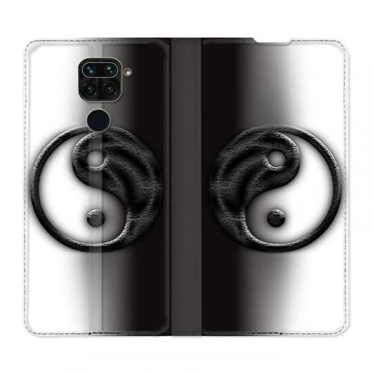 Housse Cuir Portefeuille Pour Xiaomi Redmi Note 9 Yin Yang 3d