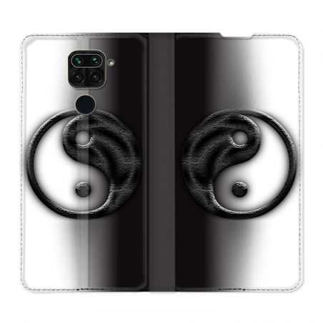 Housse Cuir Portefeuille Pour Xiaomi Redmi Note 9 Yin Yang 3d