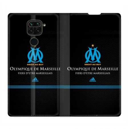 Housse Cuir Portefeuille Pour Xiaomi Redmi Note 9 Olympique Marseille OM Fier etre Marseillais