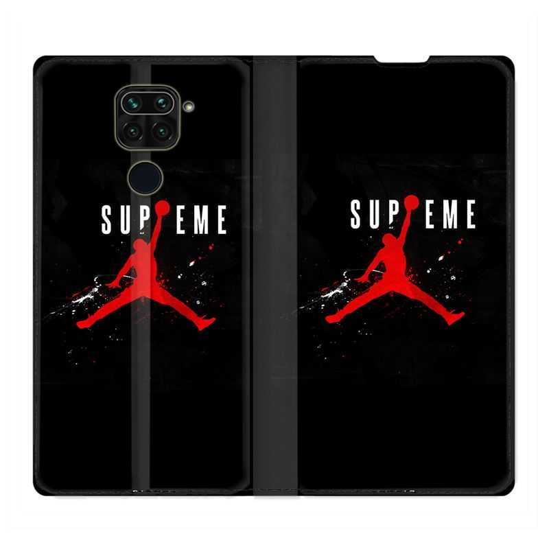 Housse Cuir Portefeuille Pour Xiaomi Redmi Note 9 Jordan Supreme Noir