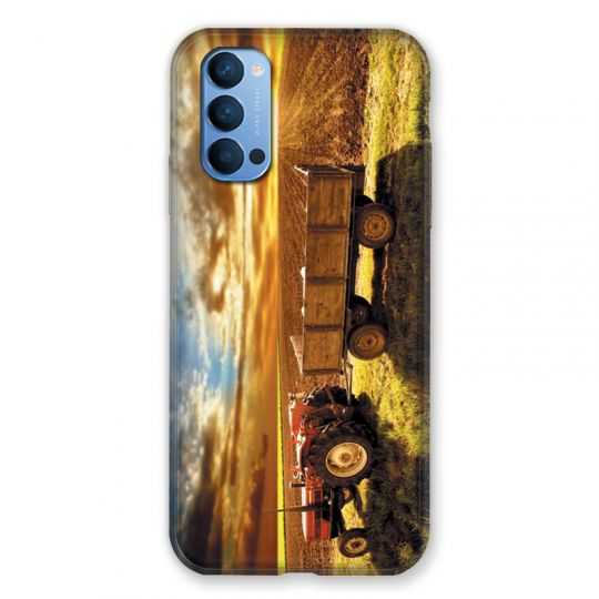 Coque Pour Oppo Reno 4 Agriculture Tracteur Color