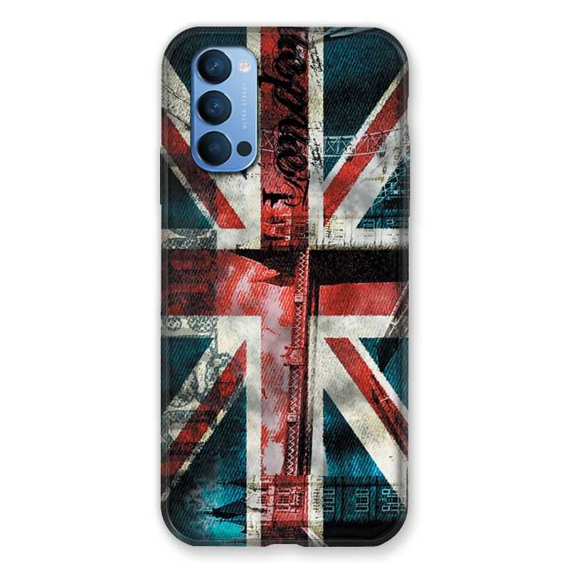 Coque Pour Oppo Reno 4 Angleterre UK Jean's