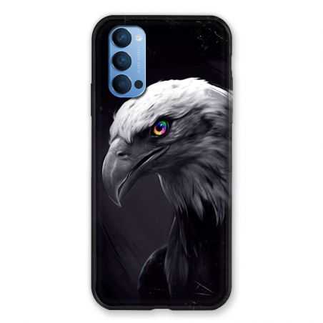 Coque Pour Oppo Reno 4 Aigle Royal Noir
