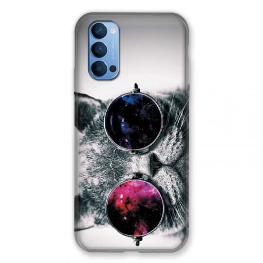 Coque Pour Oppo Reno 4 Chat Fashion