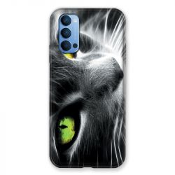 Coque Pour Oppo Reno 4 Chat Vert