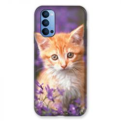 Coque Pour Oppo Reno 4 Chat Violet
