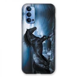 Coque Pour Oppo Reno 4 Cheval Noir