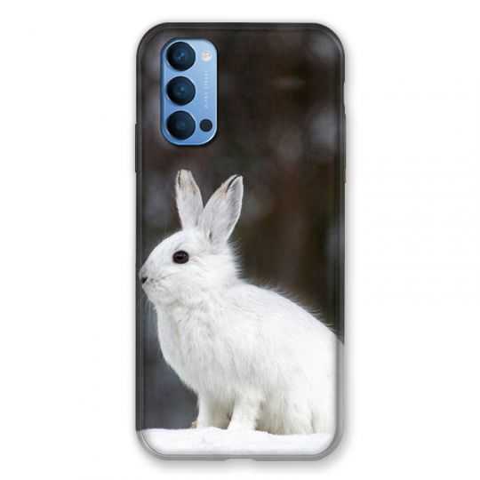 Coque Pour Oppo Reno 4 Lapin Blanc