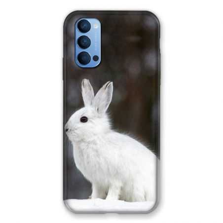Coque Pour Oppo Reno 4 Lapin Blanc
