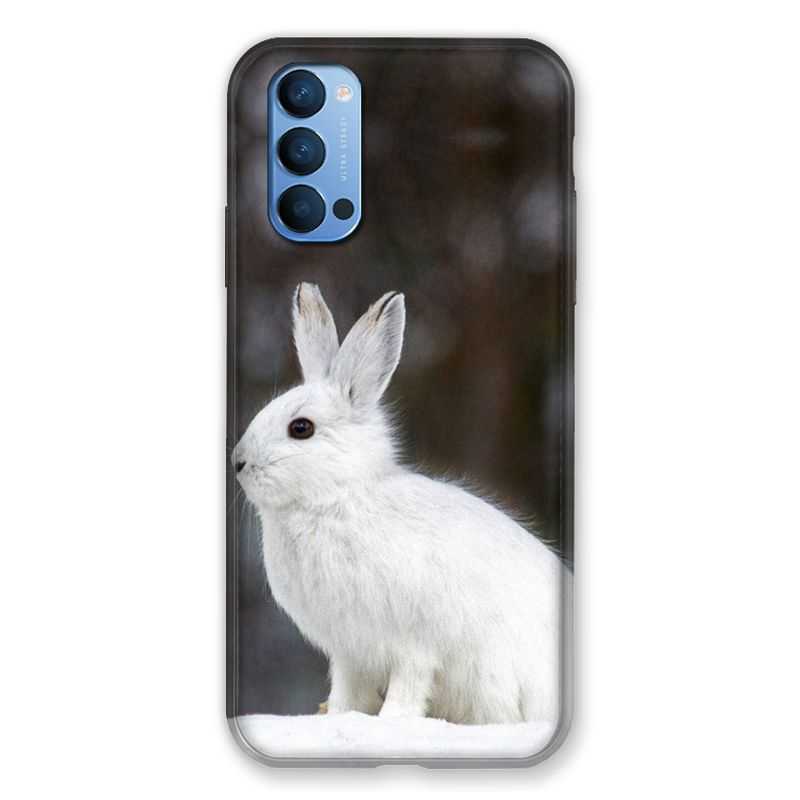 Coque Pour Oppo Reno 4 Lapin Blanc