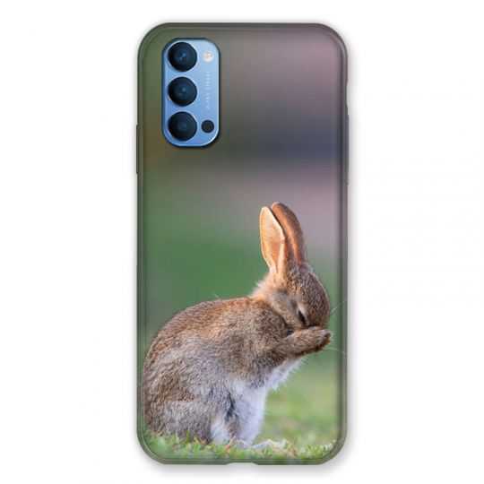 Coque Pour Oppo Reno 4 Lapin Marron