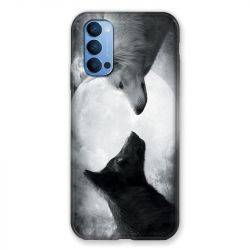 Coque Pour Oppo Reno 4 Loup Duo