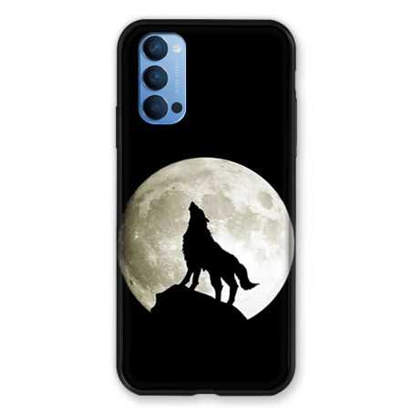Coque Pour Oppo Reno 4 Loup Noir