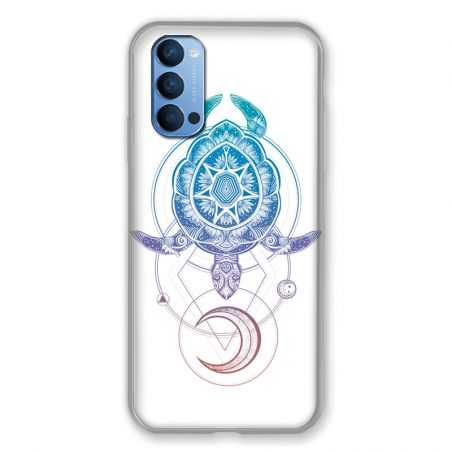 Coque Pour Oppo Reno 4 Animaux Maori Tortue Color