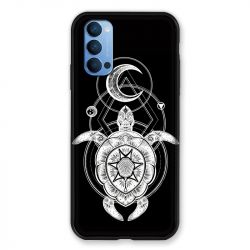 Coque Pour Oppo Reno 4 Animaux Maori Tortue Noir