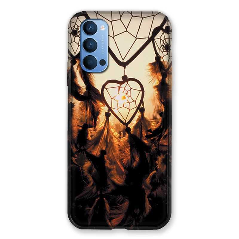 Coque Pour Oppo Reno 4 Attrape Reve Noir