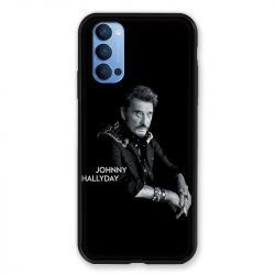 Coque Pour Oppo Reno 4 Johnny Hallyday Noir