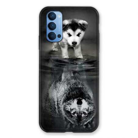 Coque Pour Oppo Reno 4 Chien Reflet